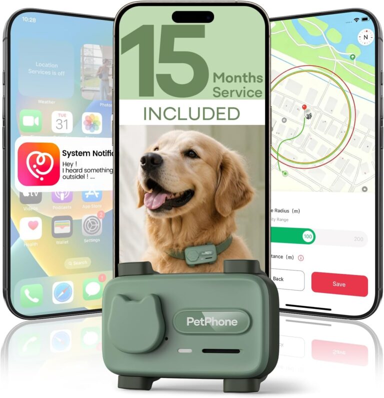AI GPS Dog Tracker, 2-Way PetChat & Emotion Detection, Virtual Fence