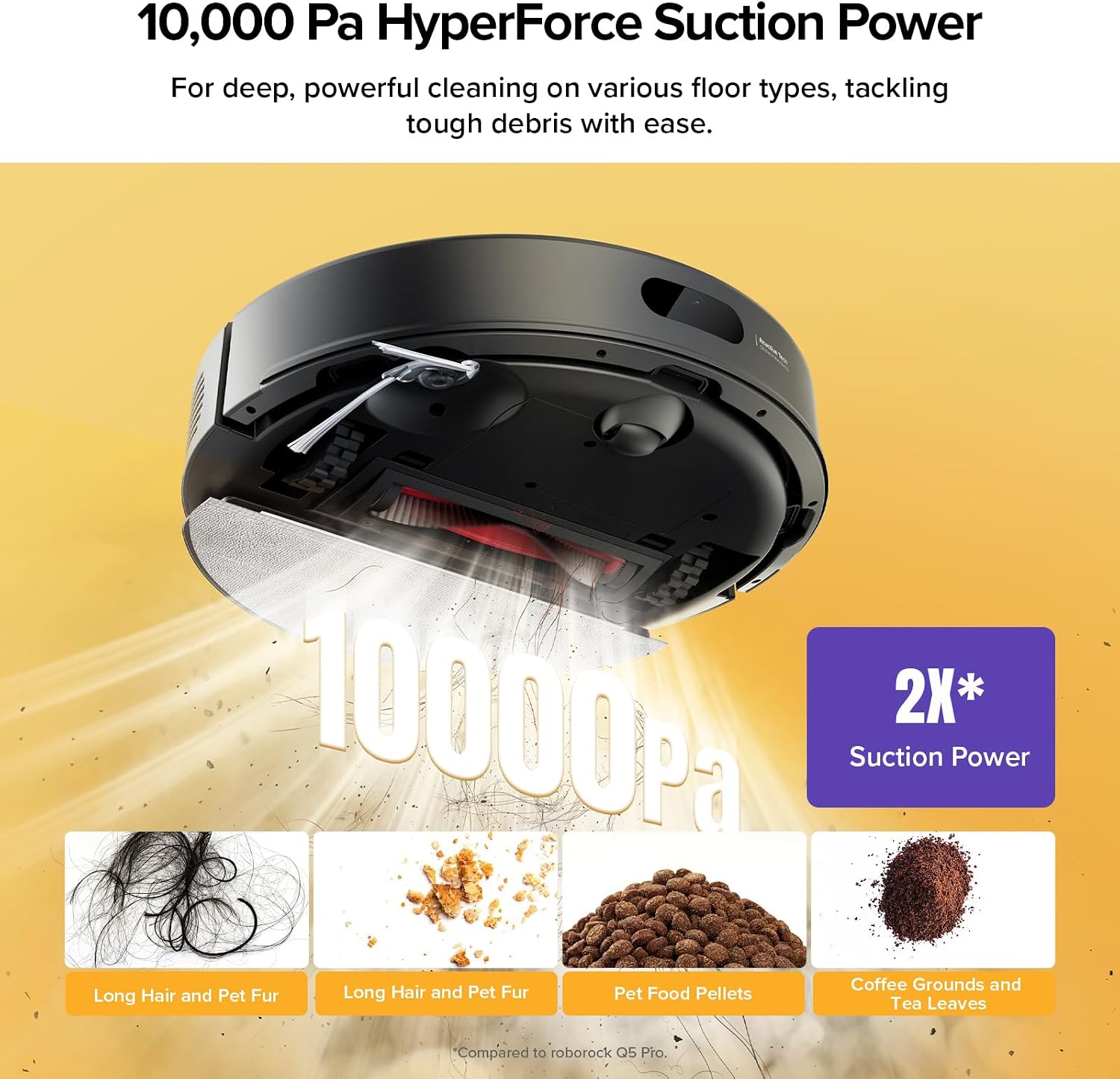 roborock Q7 M5+ Robot Vacuum and Mop, Up to 7-9 Weeks Self-Empty, 10000Pa - Image 3