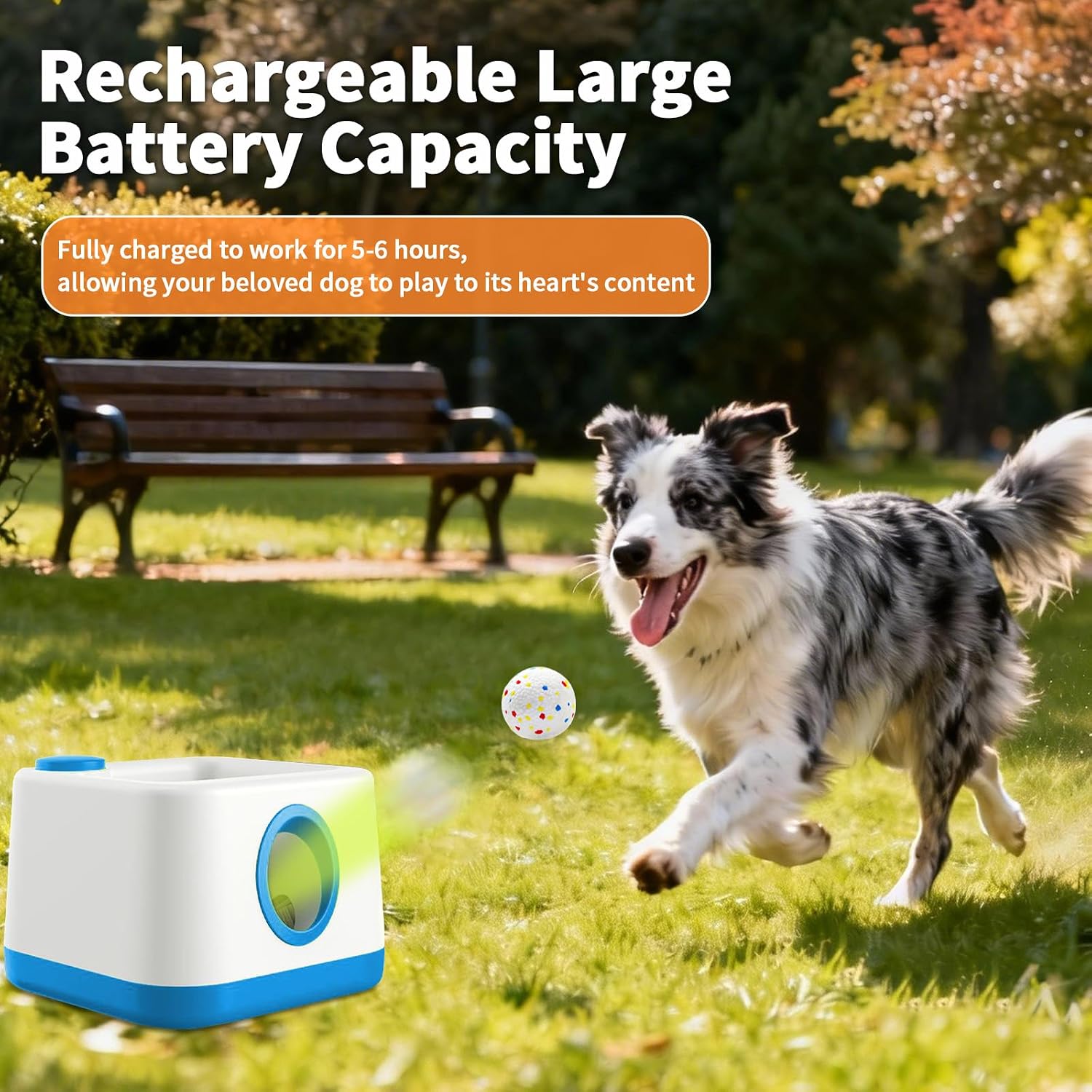 Automatic Dog Ball Launcher, Auto/Manual Paw-Activated Dog Ball Thrower - Image 7