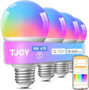 TJOY 4 Pack Smart Light Bulbs, Blue...