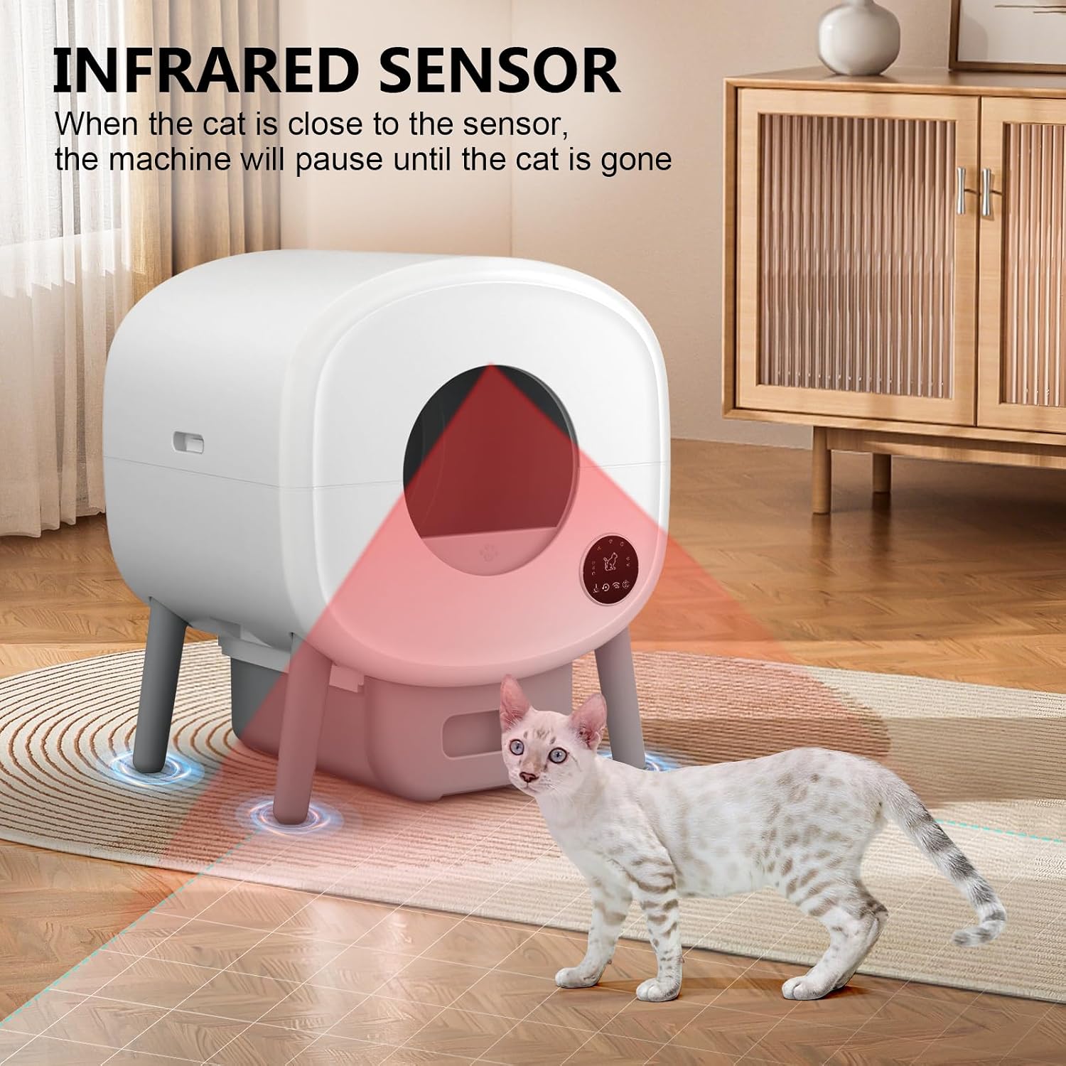 Cumrige Automatic Litter Box,Safety Sensor,App Control,95L Large Capacity - Image 4