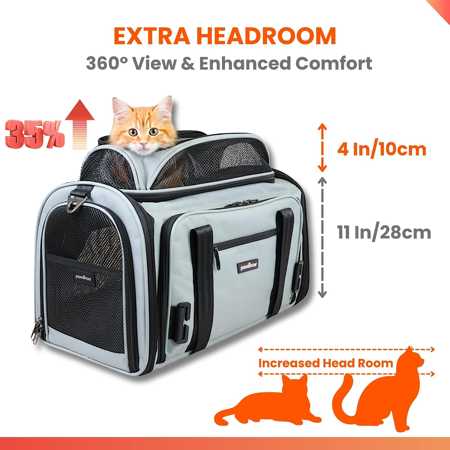 Crash-Tested Top Side Expandable Cat Carrier for Crash Protection - Image 4