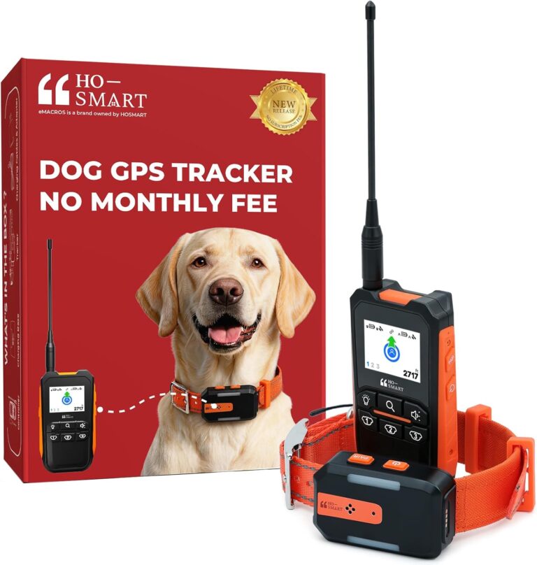 eMACROS Dog GPS Tracker No Subscription, Off-Grid, Up to 3 Mile Long Range