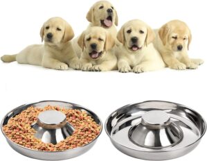 SOUJOY 2 Pack Stainless Steel Puppy...