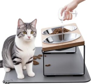 Upgraded Elevated Cat Bowls with Fo...