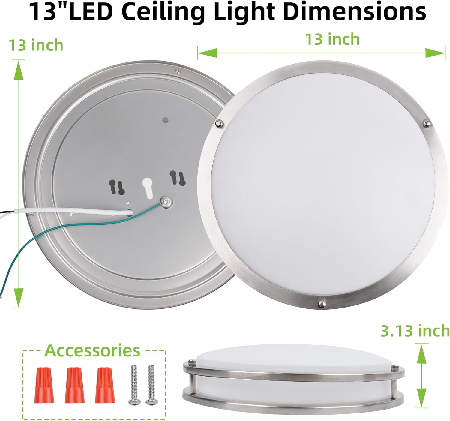 hykolity 13 inch Flush Mount LED Ceiling Light Fixture,5CCT - Image 7
