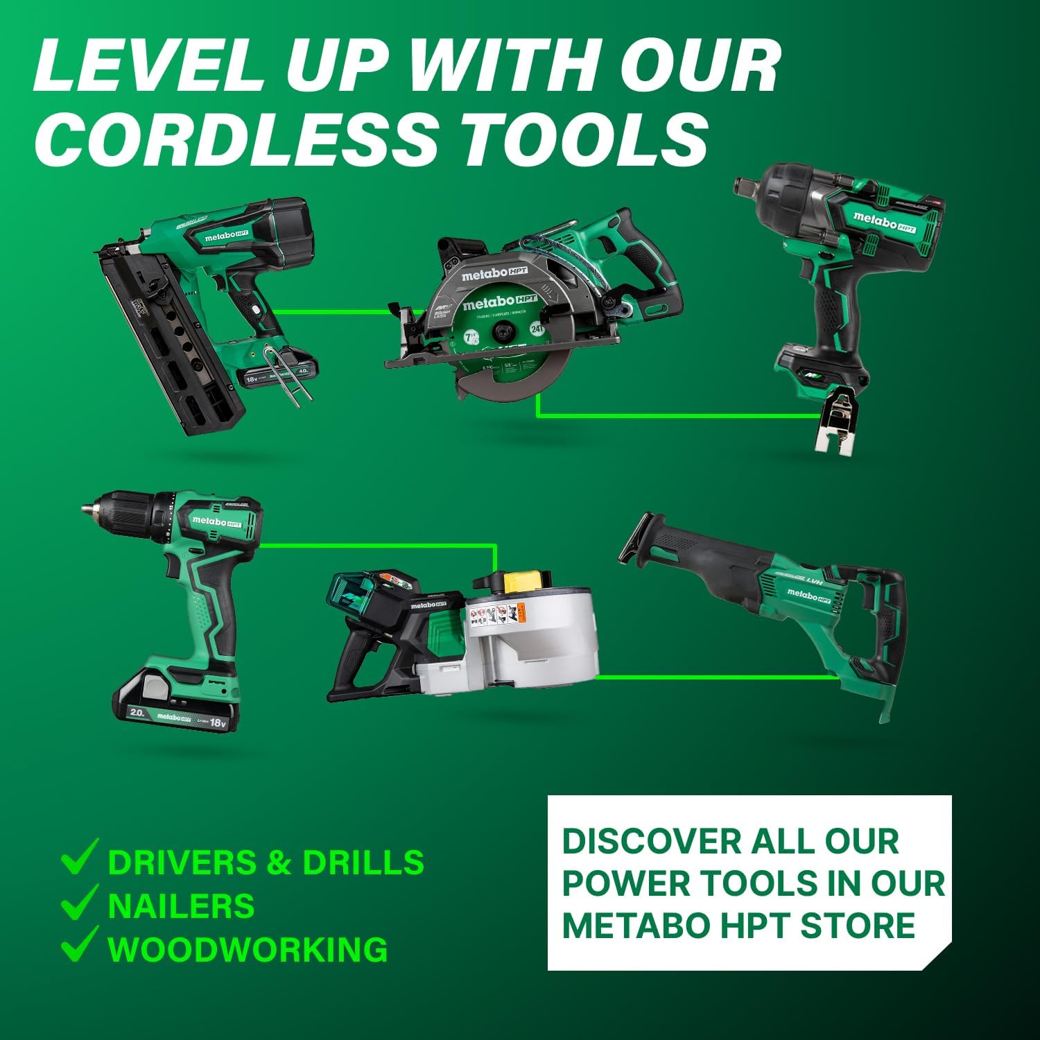 Metabo HPT 10-Inch Single Bevel Compound Miter Saw, 15-Amp Power Saw with Xact Cut Shadow Line, Precision Miter Angles, Single Bevel 0-45°, 40T TCT Miter Saw Blade, Lightweight Design, C10FCG2 - Image 11