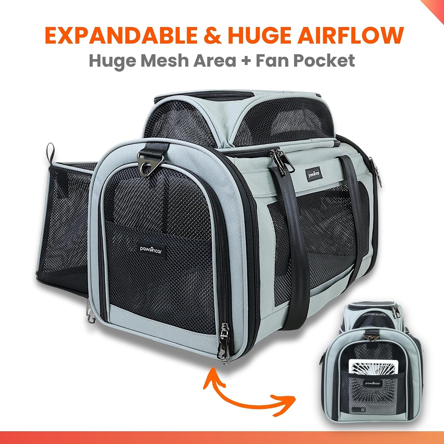 Crash-Tested Top Side Expandable Cat Carrier for Crash Protection - Image 5