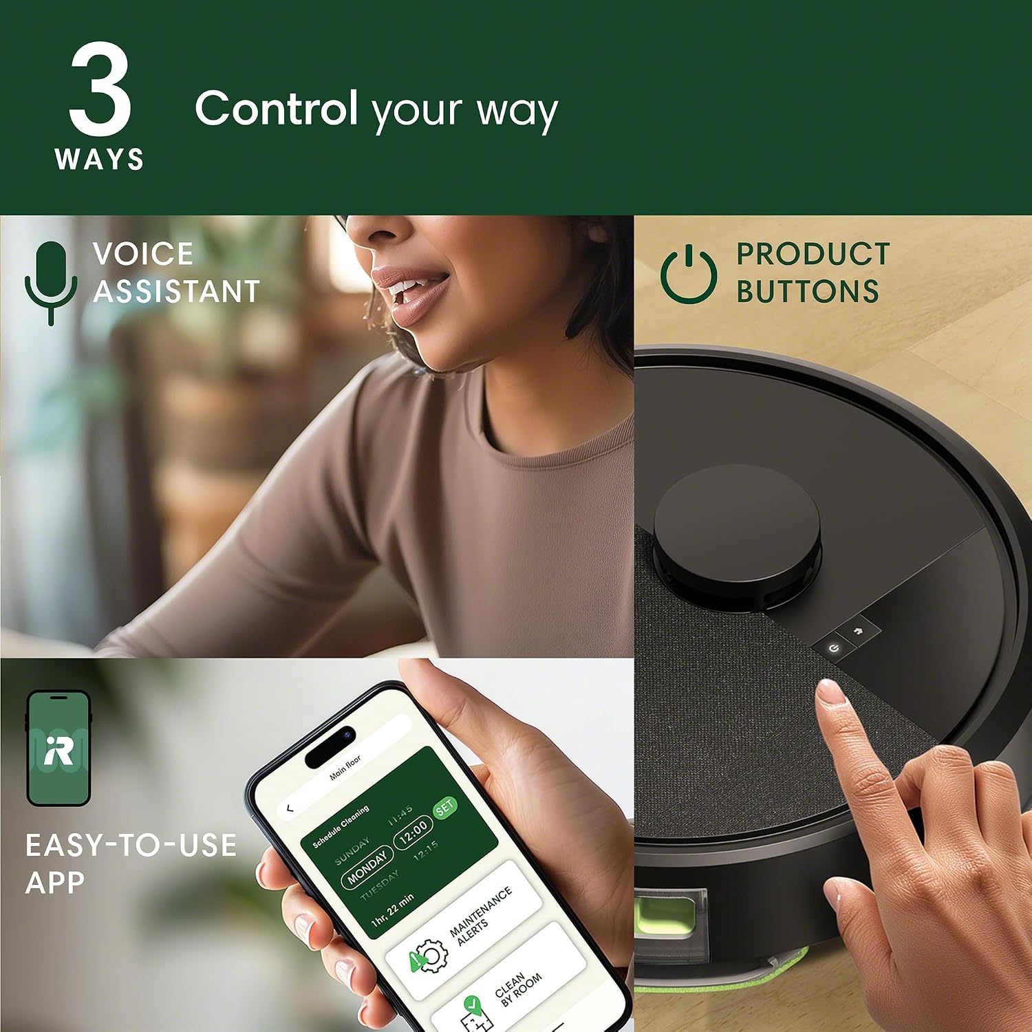 iRobot Roomba 105 Combo Robot Vacuum & Mop with AutoEmpty Dock - Self-Empties for 75 Days, Intense Power-Lifting Suction, LiDAR Navigation, Multiple Cleaning Modes, Avoids Mopping Carpet - Image 12