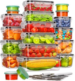 Canfanni 40 Piece Food Storage Cont...