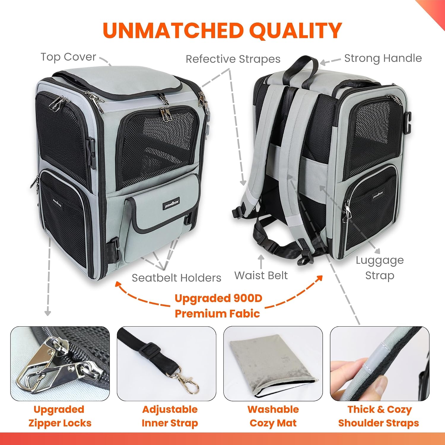 Crash-Tested Multi-Window & Expandable Cat Backpack Carrier - Image 8