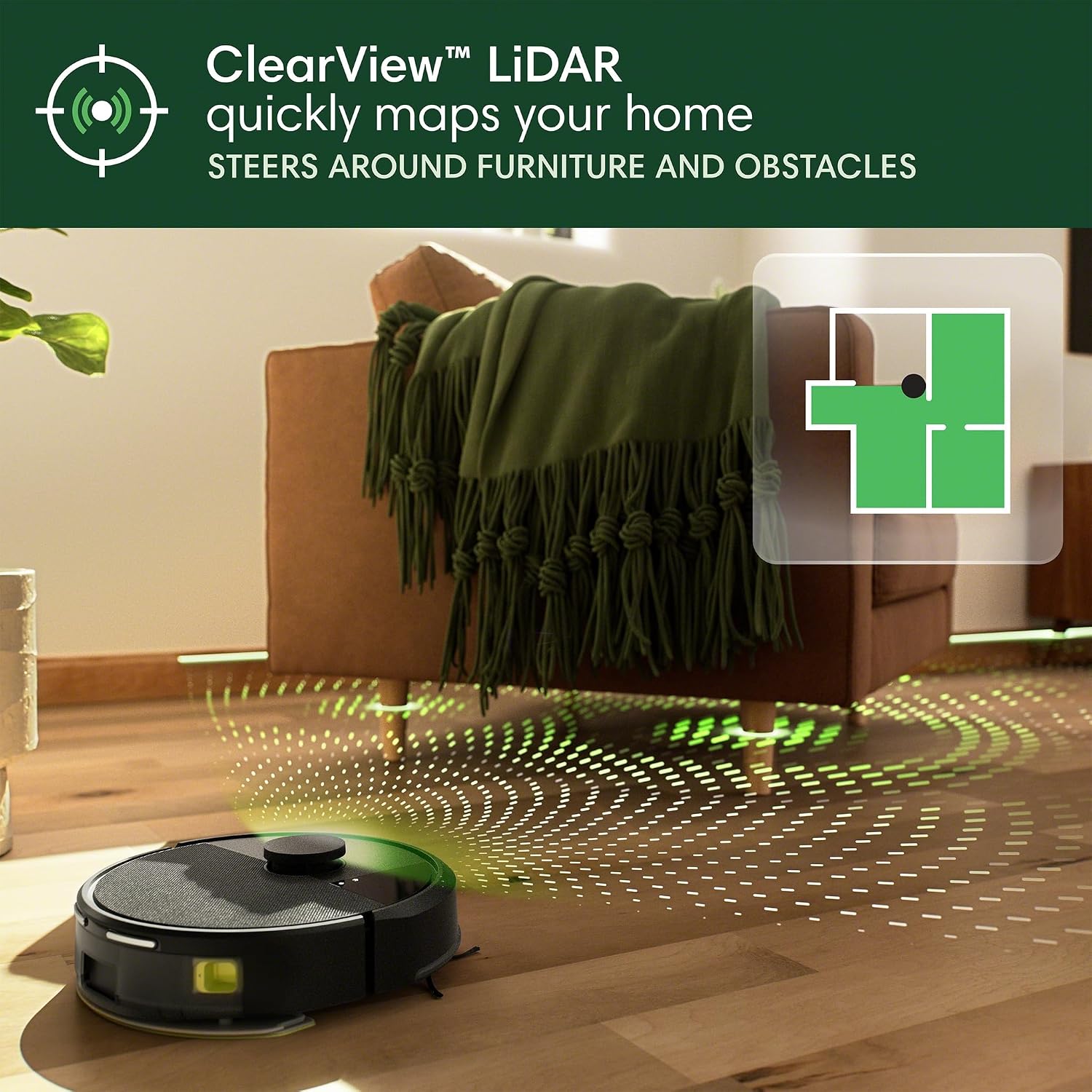 iRobot Roomba 105 Combo Robot Vacuum & Mop with AutoEmpty Dock - Self-Empties for 75 Days, Intense Power-Lifting Suction, LiDAR Navigation, Multiple Cleaning Modes, Avoids Mopping Carpet - Image 7