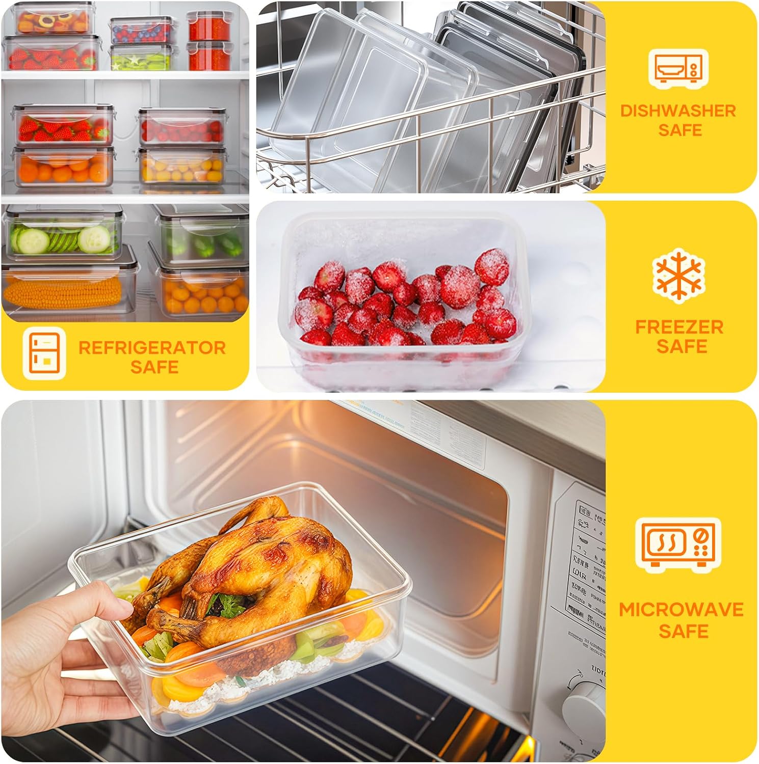 52 PCS Food Storage Containers with Lids Airtight (26 Lids & 26 Containers) - Image 5
