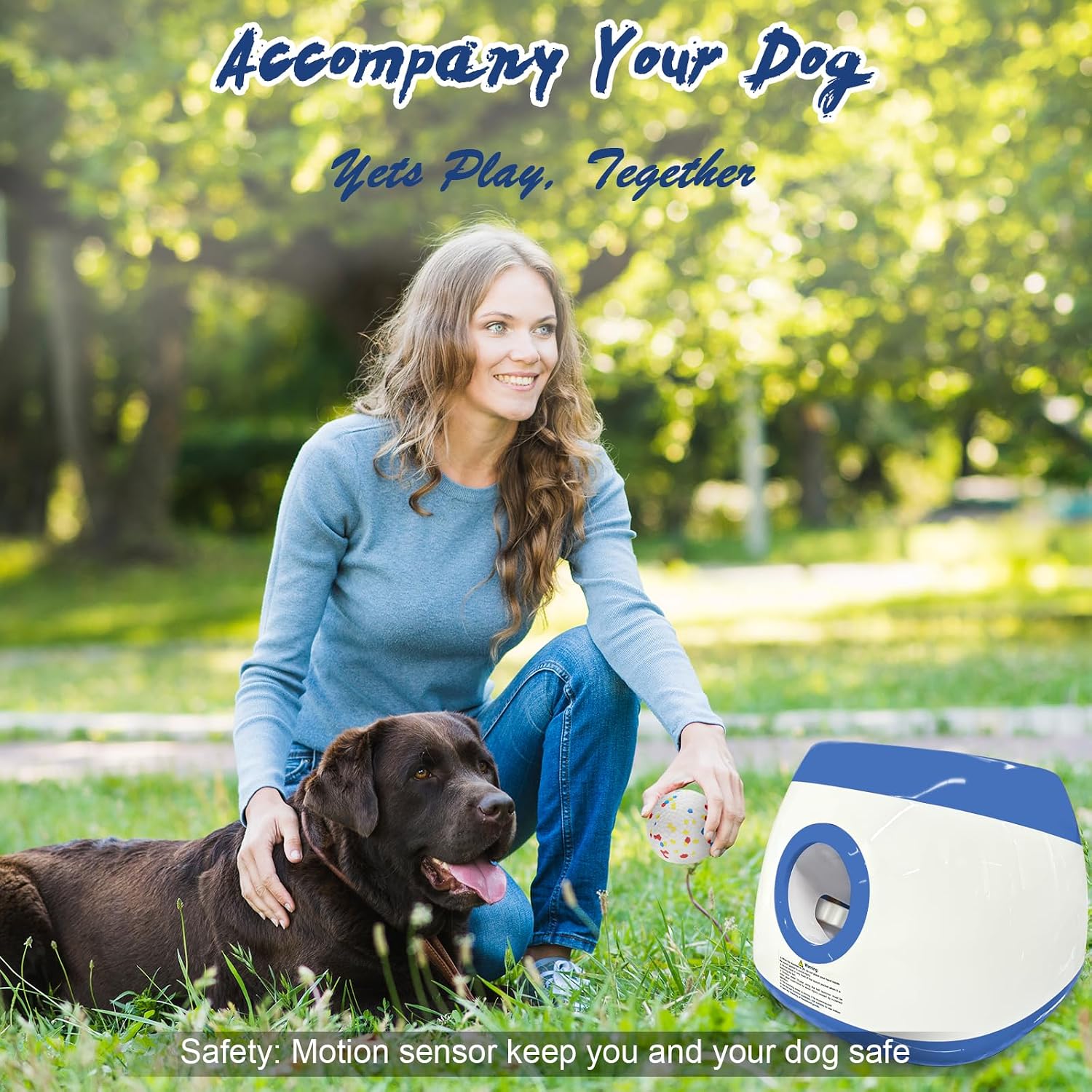 SOCO Automatic Ball Launcher for Dogs Large- 3 Distance Settings (40/60/80FT) w/Remote Control | 2.5" ETPU Tennis Balls | Indoor/Outdoor Dog Toy | 6 Balls & Quick Charge Included - Image 5