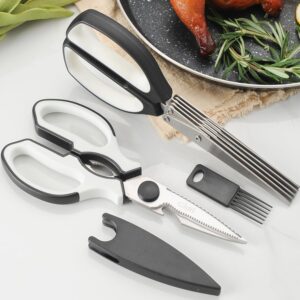 5 Blade Herb Scissors Set with Kitc...