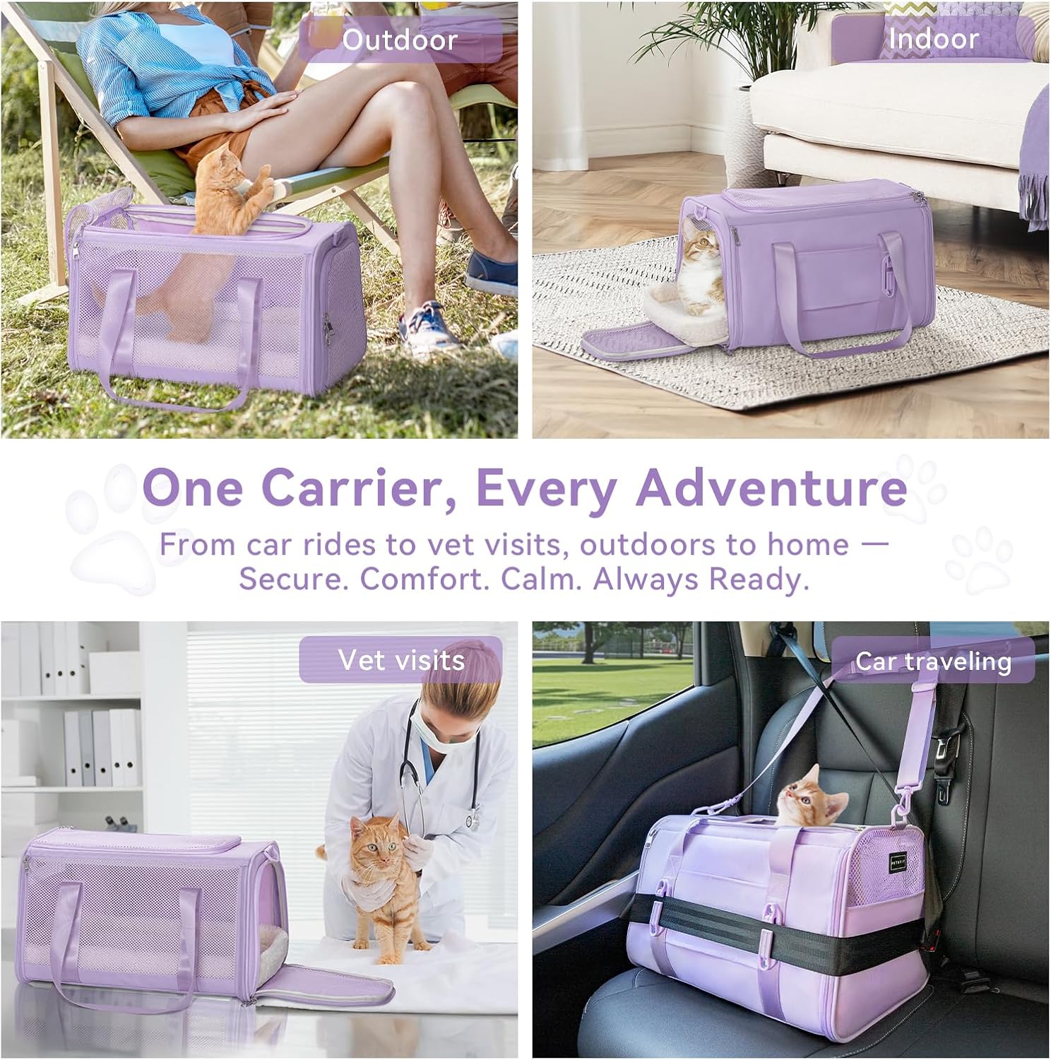 PETSFIT Cat Carrier Soft with Patented Safety Buckles, Safe for Car Travel - Image 9