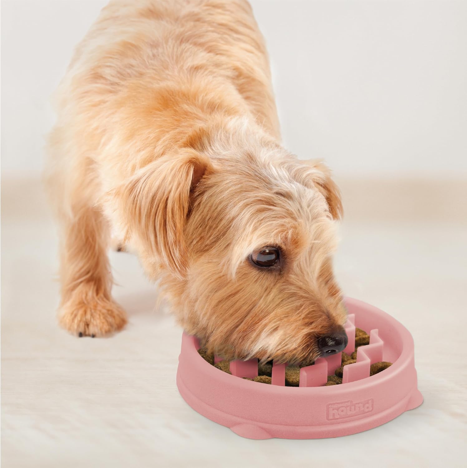 Outward Hound Fun Feeder Slo Bowl Dog Slow Feeder, Wave, Pink, 5.8" - Image 6