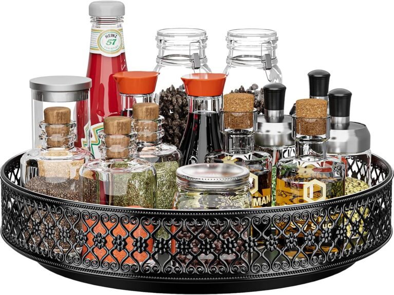 13 inch Lazy Susan Turntable - Metal Spice Organizer for Cabinet Table Top