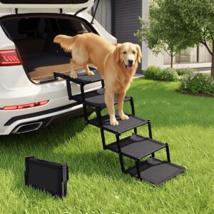 Oiilores Foldable Dog Stairs for La...