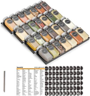 SpaceAid Spice Drawer Organizer wit...