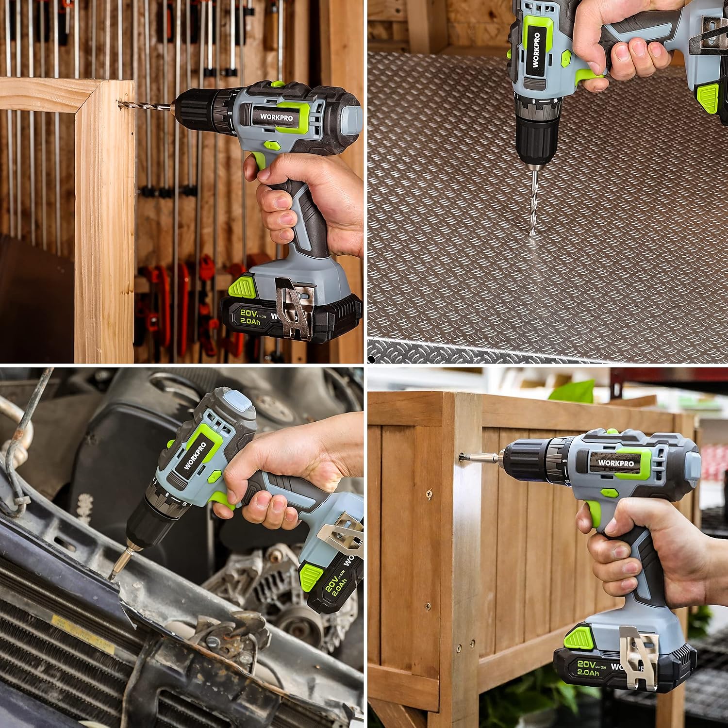 WORKPRO Home Tool Set with 20V Cordless Drill, Household Repairing Tool Kit - Image 8