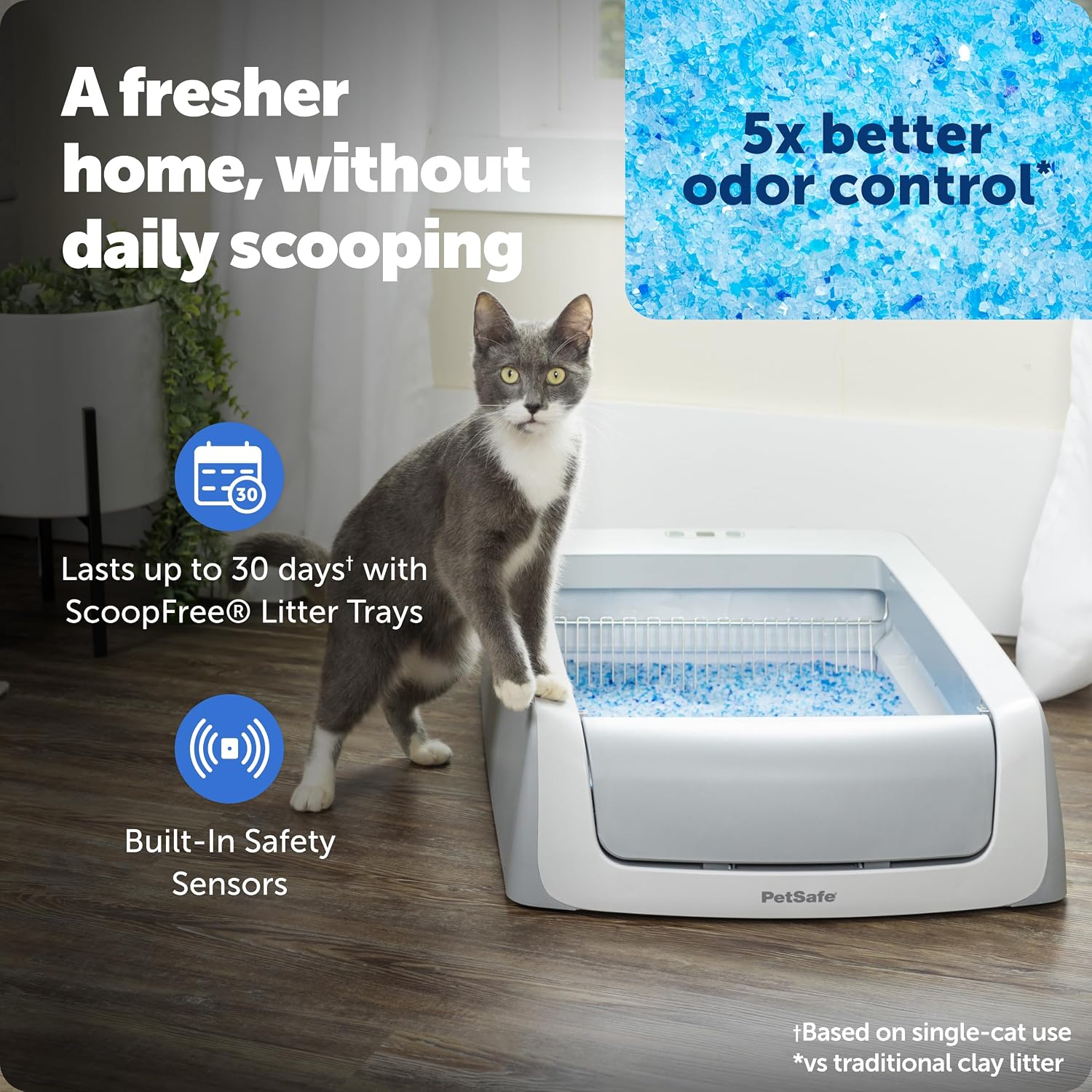 PetSafe ScoopFree Crystal Pro Legacy Self-Cleaning Litter Box, Uncovered - Image 2