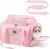 Airline Approved Cat Carrier with Expandable Top, 17x11x9.5 in, Pink