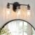 18.3″ Black Vintage Bathroom Vanity Light Fixtures,3-Light