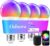 Smart Light Bulbs, Color Changing Light Bulb, Work with Alexa & Google Assistant, RGBWW A19 LED Light Bulbs Dimmable, 2.4GHz WiFi Bluetooth Light Bulb 60W Equivalent, Music Sync, 800LM, 4 Packs