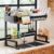 ilvvan Over Sink Dish Drying Rack (Expandable Height/Length) Snap-On Design Large Dish Drainer Storage Counter Organizer 24″ – 35.5″(L) x 12″(W) x 19″ – 22″(H)