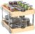 21″ Deep 2-Tier Pull Out Cabinet Organizer – Wood Pull Out Drawers
