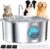 Pet Water Fountain for Large Dogs: Metal Dog Water Fountain – Silent Big Cat Fountains for Drinking – 3.2G/406oz/12L Water Fountain Dog Bowl Inside – GROOKPET Fountains with 6 Filters + 3 Sponges