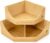 HOMESTEAD Bamboo Corner Storage Bin, 2-Tier Stackable Potato and Onion Storage Bin for Kitchen Counter Corner Shelf, Wooden Produce Storage Pantry Organizer, Fruit & Vegetable Holder, Medium