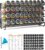 SpaceAid Spice Rack Organizer with 36 Spice Jars, 386 Spice Labels, Chalk Marker and Funnel Set for Cabinet, Countertop, Pantry, Cupboard or Door & Wall Mount – 36 Jars, 17.2″ W × 10.8″ H, Black